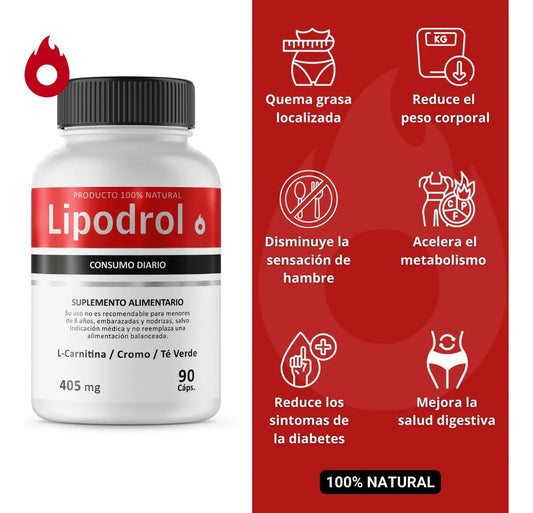 2 Lipodrol + Plan 30 Días en Gotas (Té Guaraní)