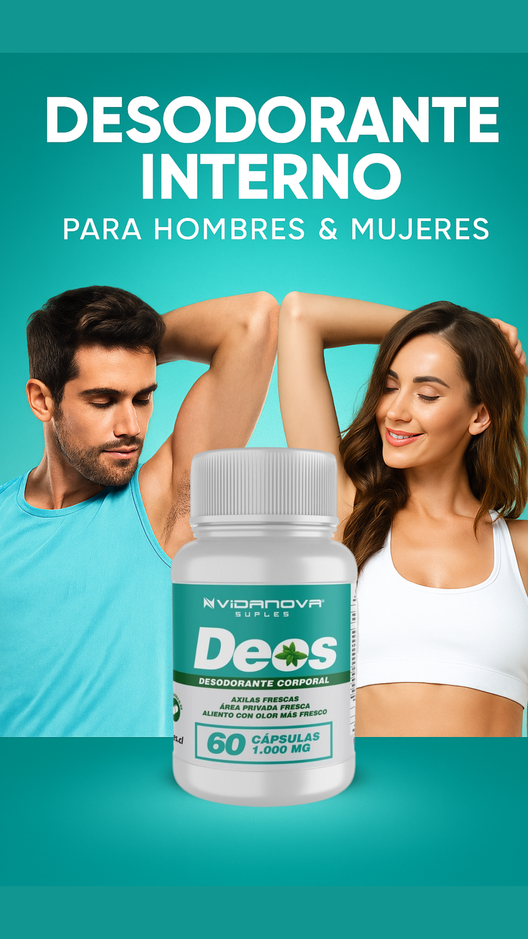 🌿 PACK DEOS 1000mg | 60 cápsulas / 2 TARROS POR $30.000