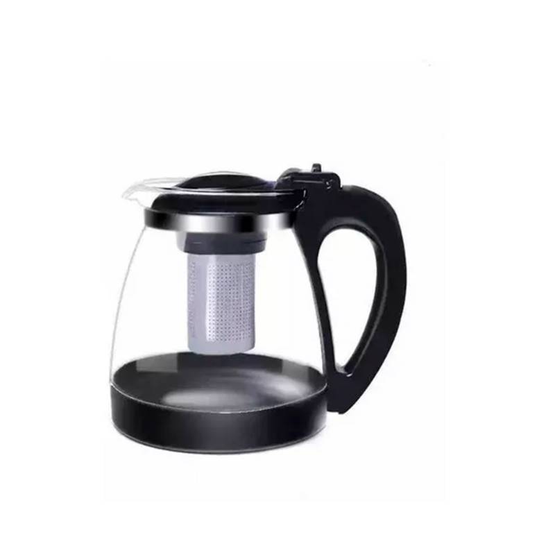 Tetera de Vidrio con Infusor de Acero + 4 Tazas