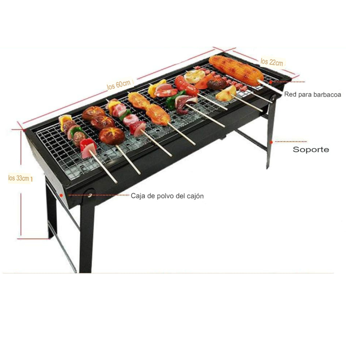 🔥 Parrilla de Carbón Portátil de Acero Inoxidable – Libertad para Asar en Cualquier Lugar 🔥