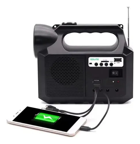 Kit Solar con Radio FM y Bluetooth – Ilumina, carga y conéctate donde estés