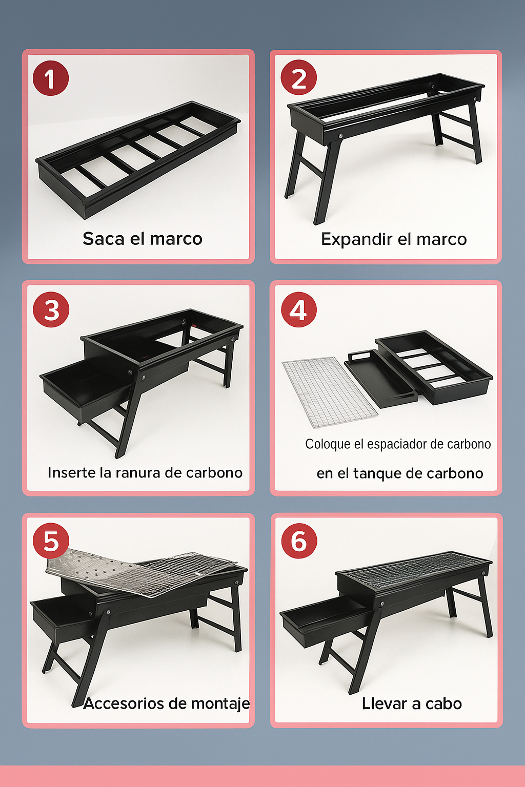 🔥 Parrilla de Carbón Portátil de Acero Inoxidable – Libertad para Asar en Cualquier Lugar 🔥