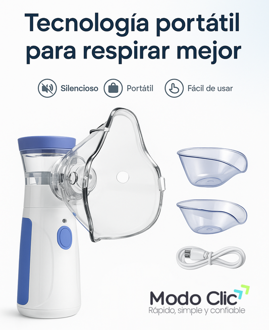 Nebulizador Portátil familiar ¡Respira mejor donde sea!